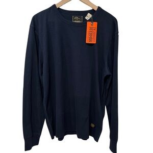 L.L. Bean x Todd Snyder Thermal Crew Navy Blue Large Long Sleeve Collab NWT